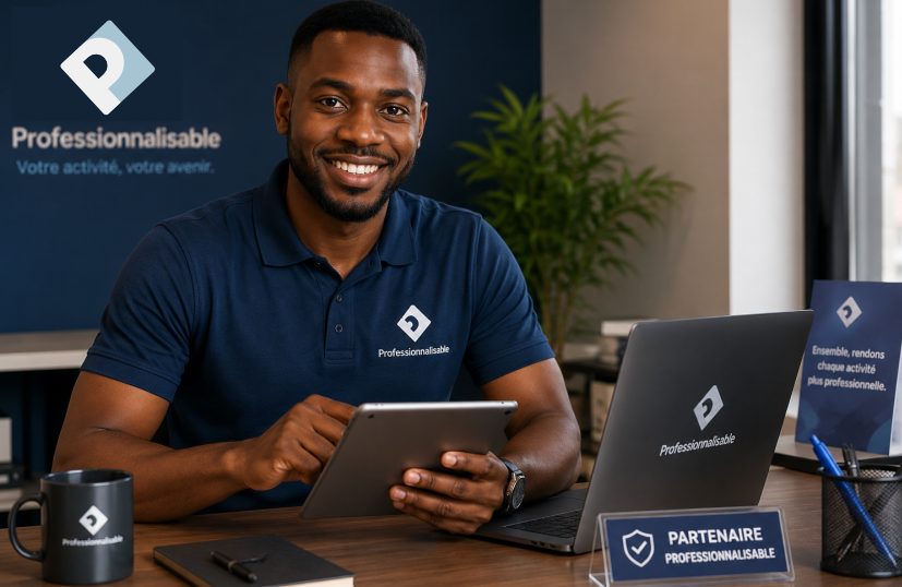 Un professionnel accompagné par Professionnalisable dans son bureau
