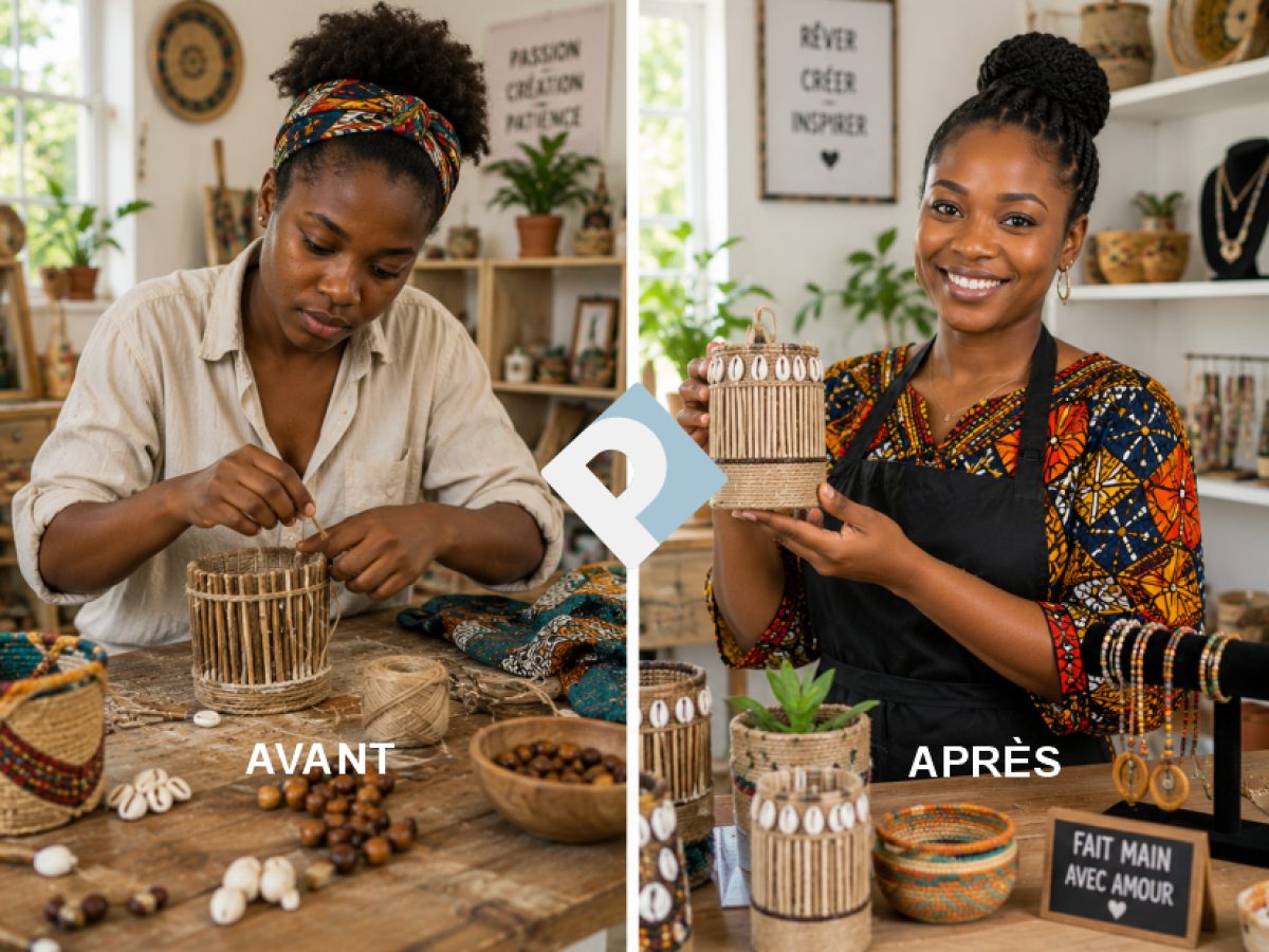 Un artisan avant et après la création de son site professionnel