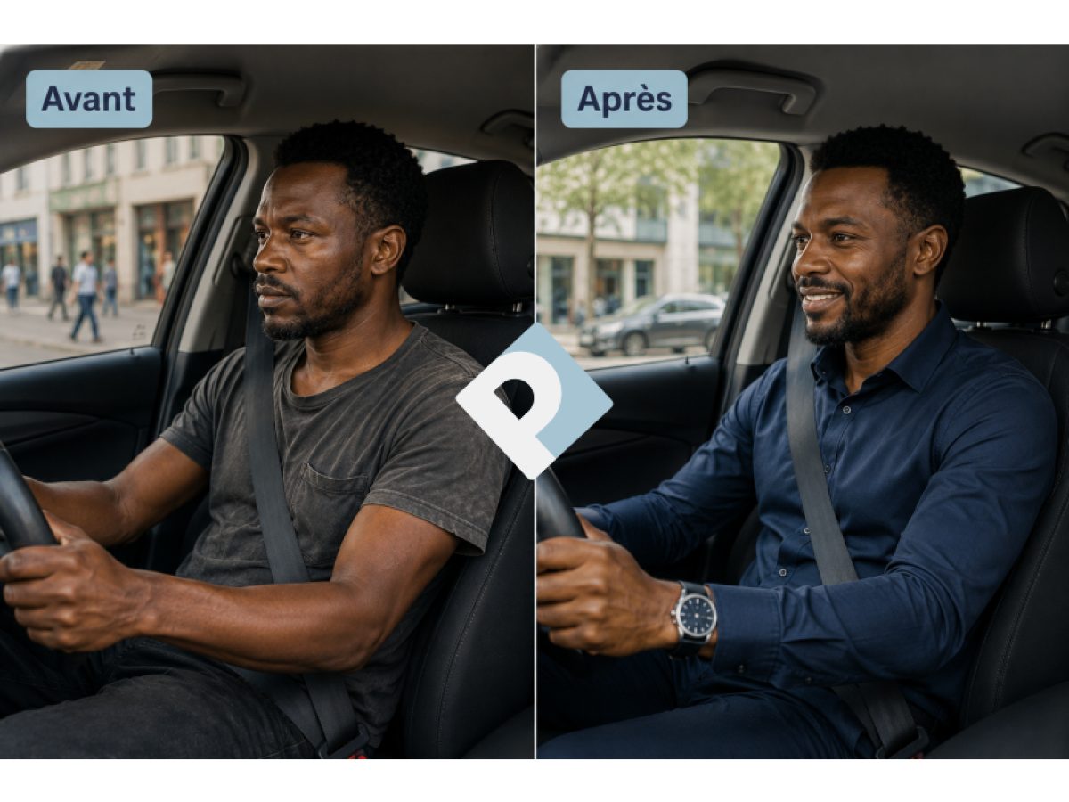 Un chauffeur avant et après la création de son site professionnel